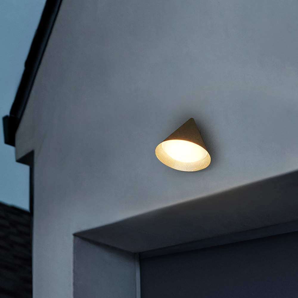 Minimalist Metal Conical Black Wall Lamp Hallway