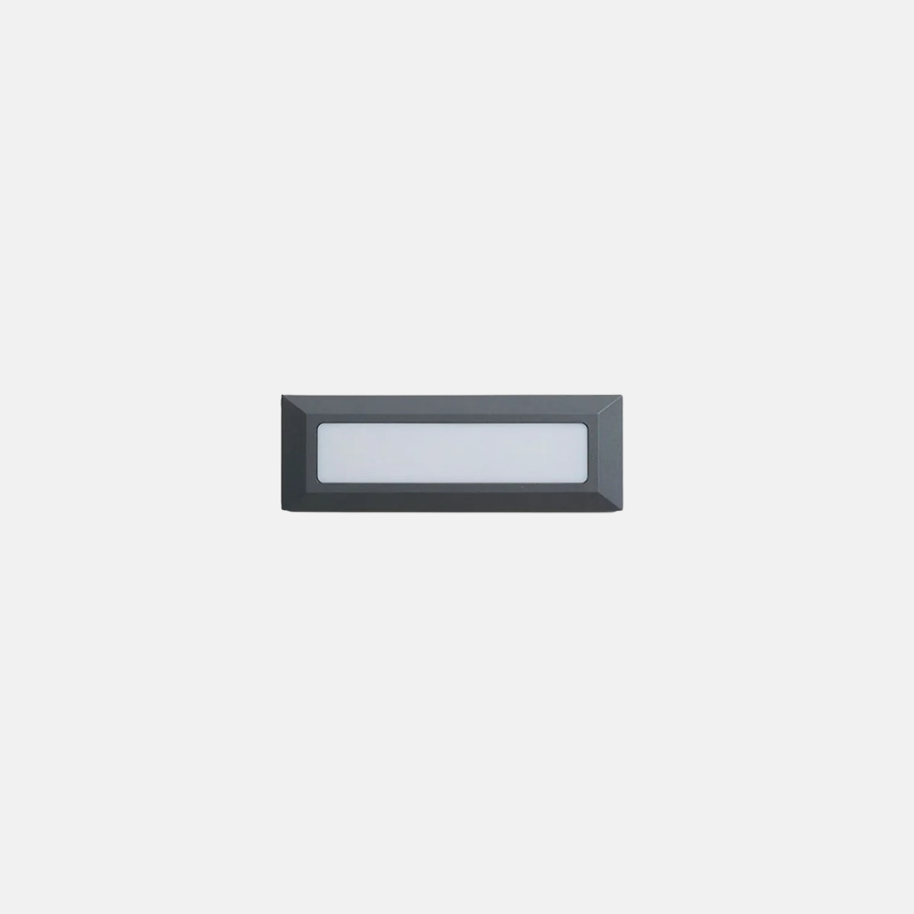 Minimalist Metal Rectangular Grey Outdoor Pathway Light Garden