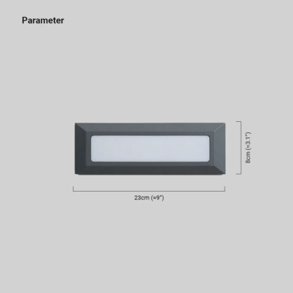 Minimalist Metal Rectangular Grey Outdoor Pathway Light Garden