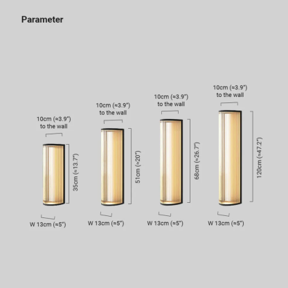 Modern Metal/Acrylic Cylindrical Black Wall Lamp Garden