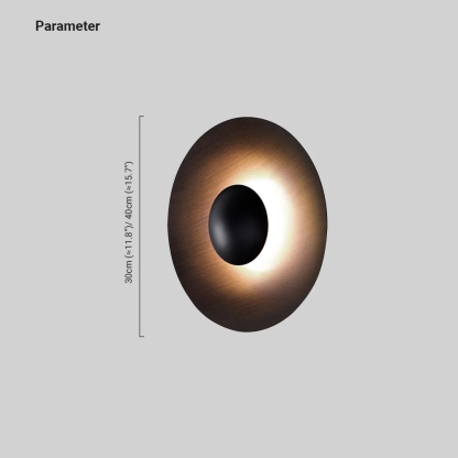 Vintage Metal Round Black White Wall Lamp Outdoor