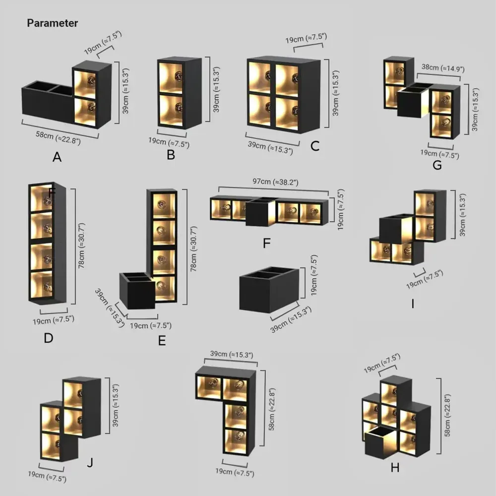 Industrial Metal Glass Cube Outdoor Wall Lamp Black