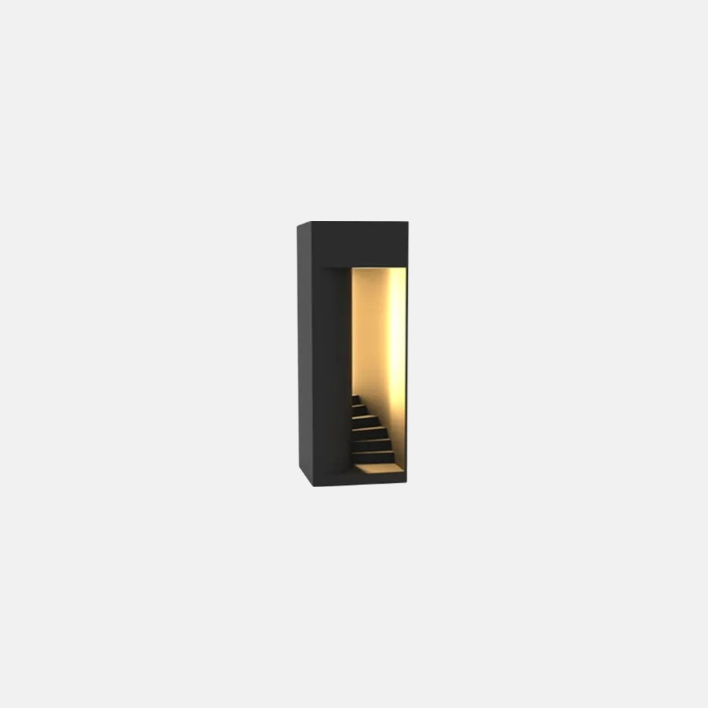 Modern Metal Rectangular Black Floor Lamp Outdoor