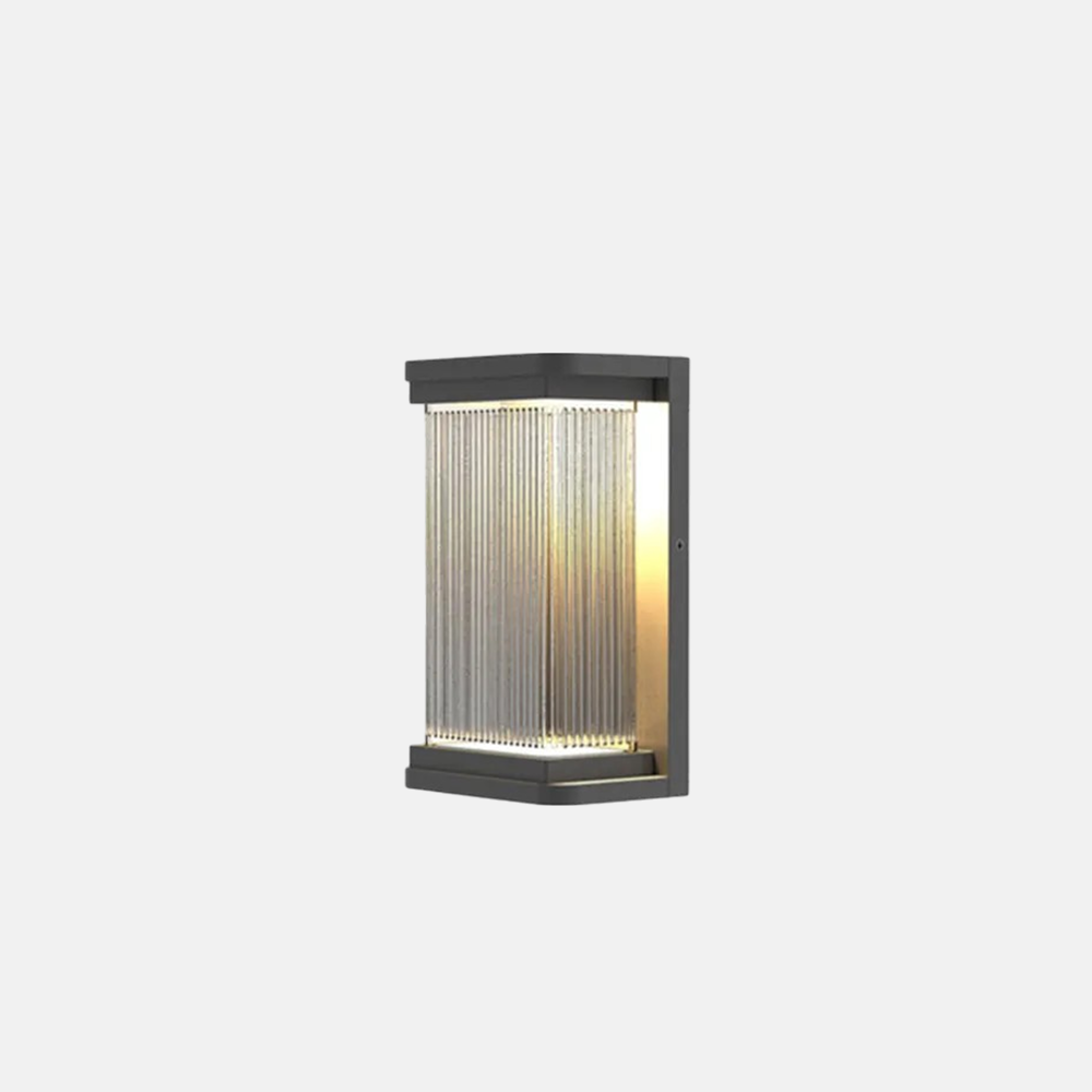 Industrial Rectangular Glass Outdoor Wall Lamp Waterproof