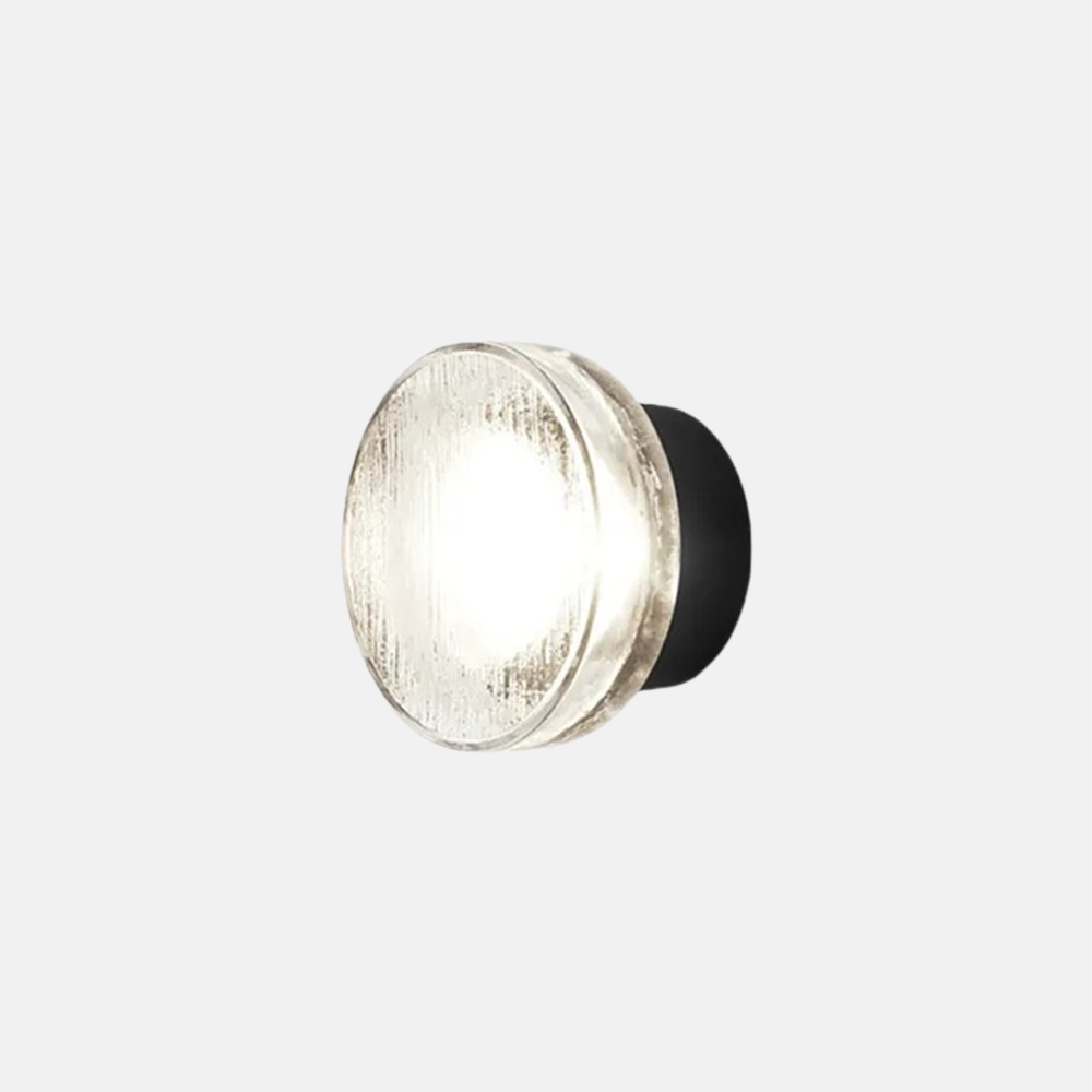 Modern Glass Metal Bubble Black Outdoor Wall Lamp Garden