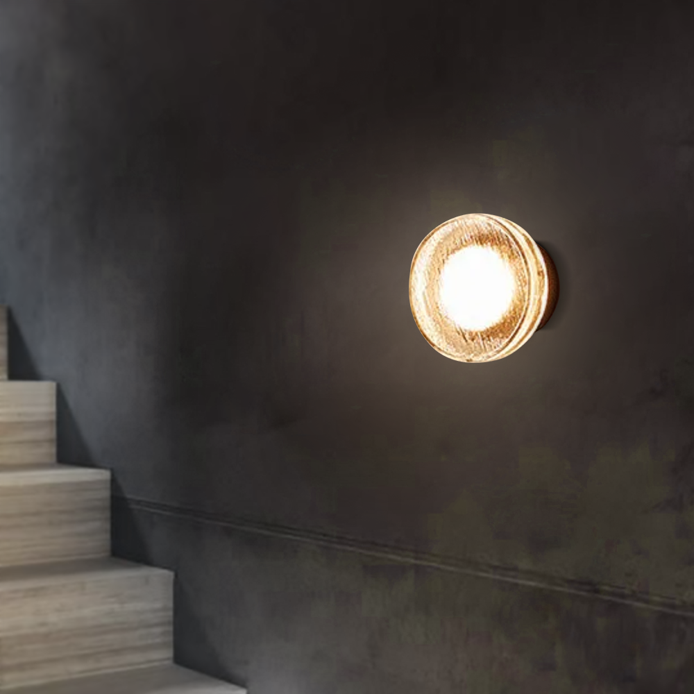 Modern Glass Metal Bubble Black Outdoor Wall Lamp Garden