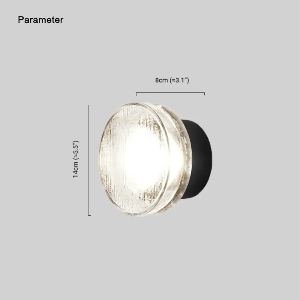 Modern Glass Metal Bubble Black Outdoor Wall Lamp Garden