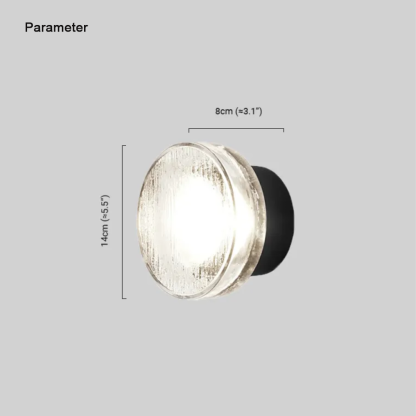 Modern Glass Metal Bubble Black Outdoor Wall Lamp Garden