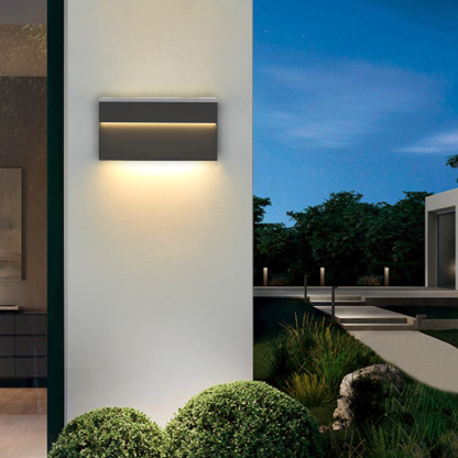 Industrial Metal Acrylic Geometric  Black Outdoor Pathway Light