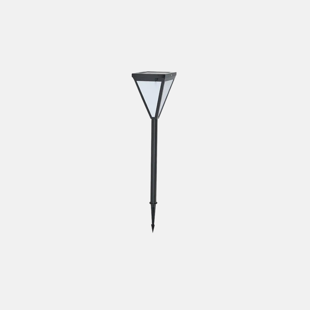 Modern Metal Triangles Black Outdoor Lamp Garden