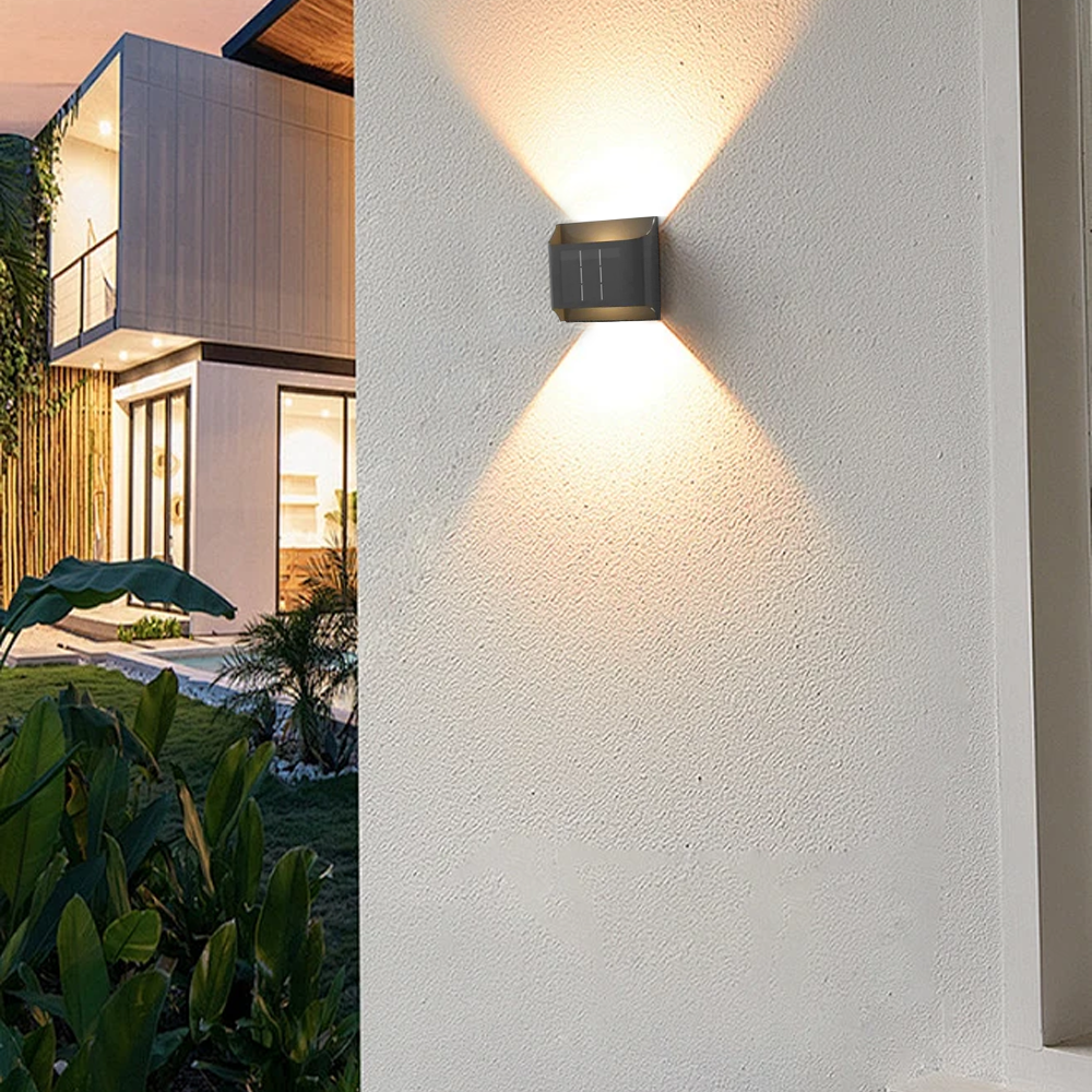 Modern Metal Rectangular Black Wall Lamp Outdoor
