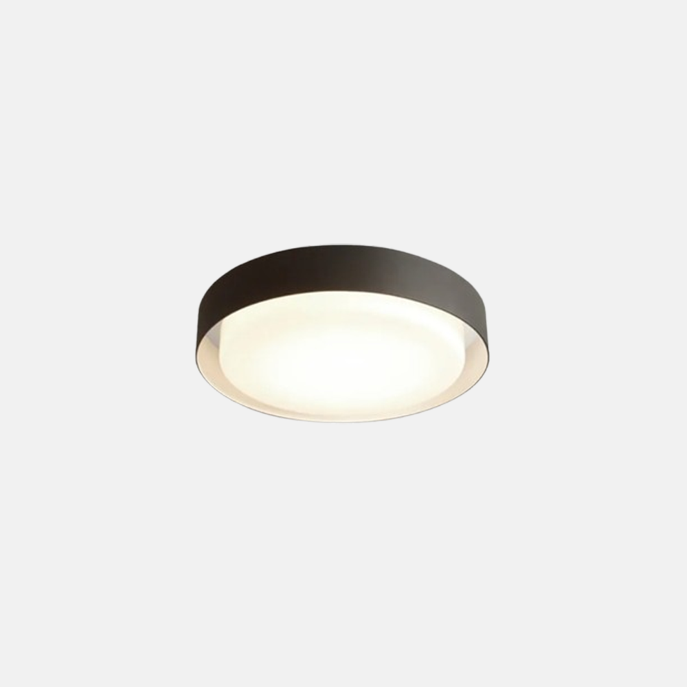 Modern Metal Acrylic Round Black Outdoor Ceiling Light Porch