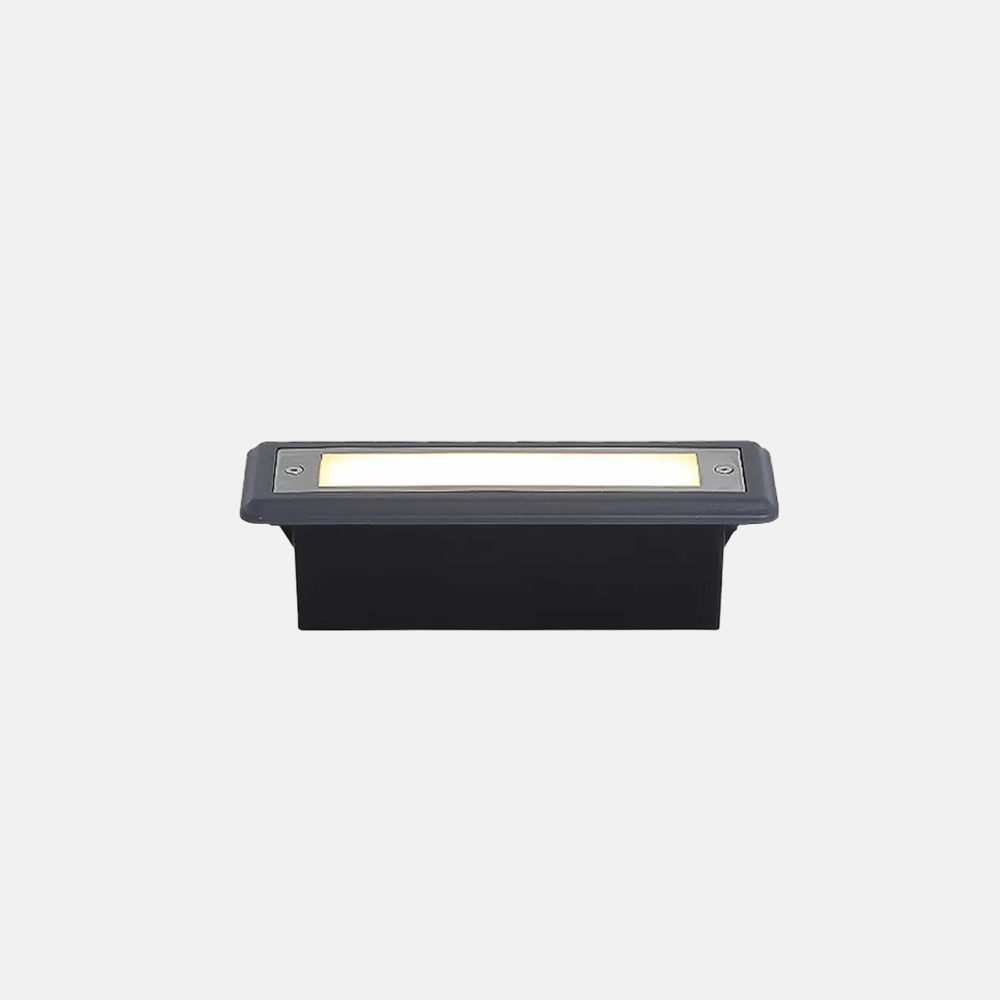 Industrial Metal Acrylic Rectangular Outdoor Deck Light Black 