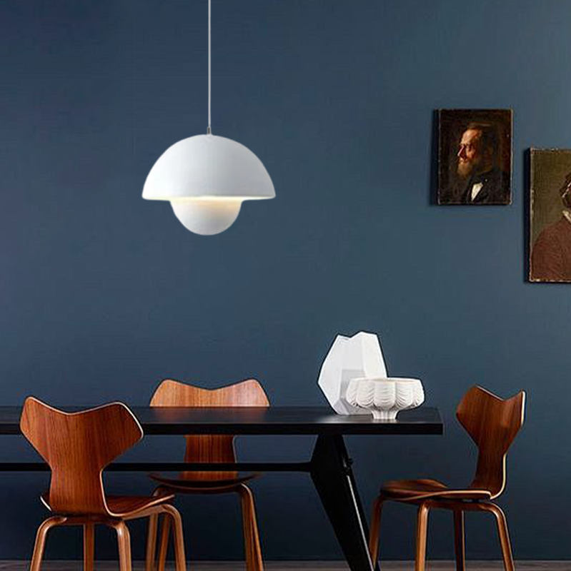Morandi Colorful Metal Art Deco Pendant Light Metal Bedroom