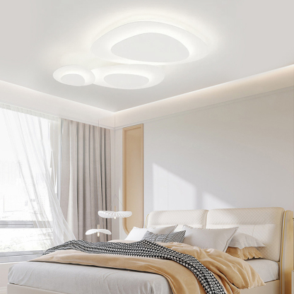 Modern Uneven Ceiling Light White Metal Riofu 