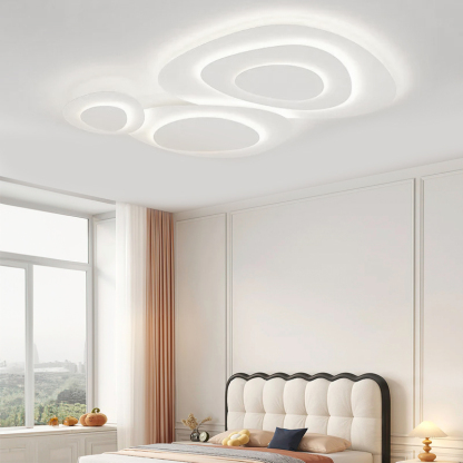 Modern Uneven Ceiling Light White Metal Riofu 