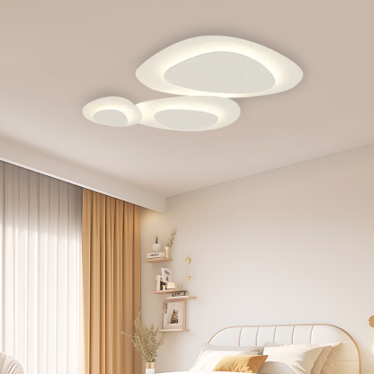 Modern Metal Uneven Living Room Ceiling Light White