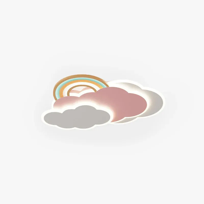 Modern Cloud Rainbow Metal Acrylic Flush Mount Ceiling Light Children's Room