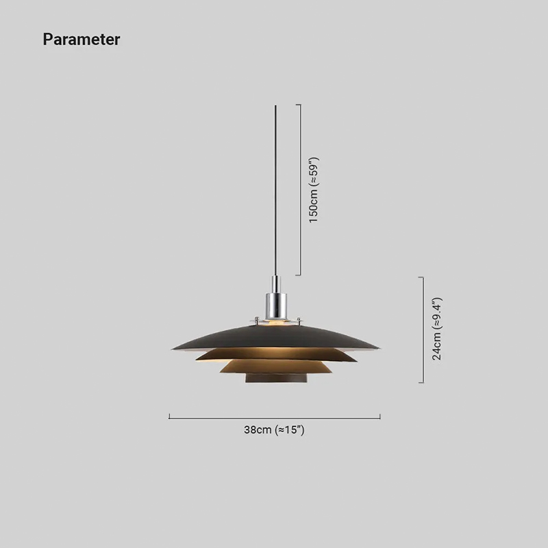 Modern Metal Hooded Black White Pendant Light Bedroom