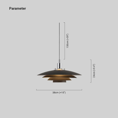 Modern Metal Hooded Black White Pendant Light Bedroom