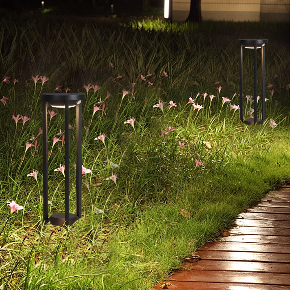 Modern Metal Linear Black Floor Lamp Hallway