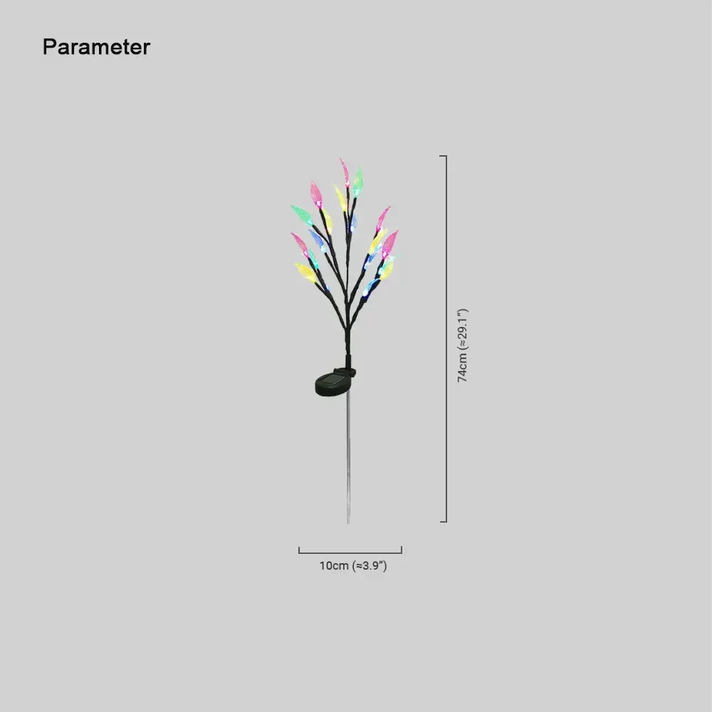 Art Deco Acrylic Black Tree Outdoor Bollard Light