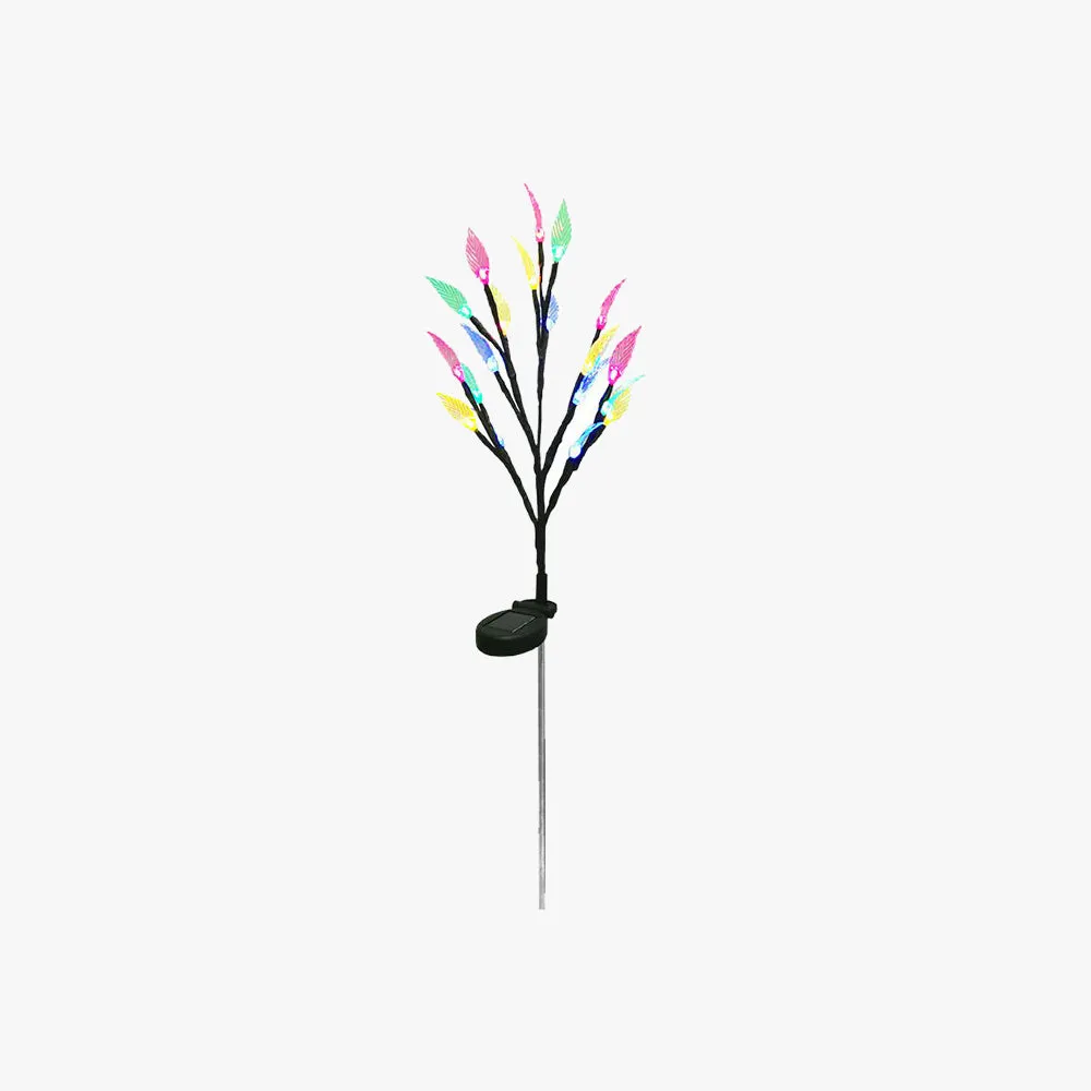 Art Deco Acrylic Black Tree Outdoor Bollard Light