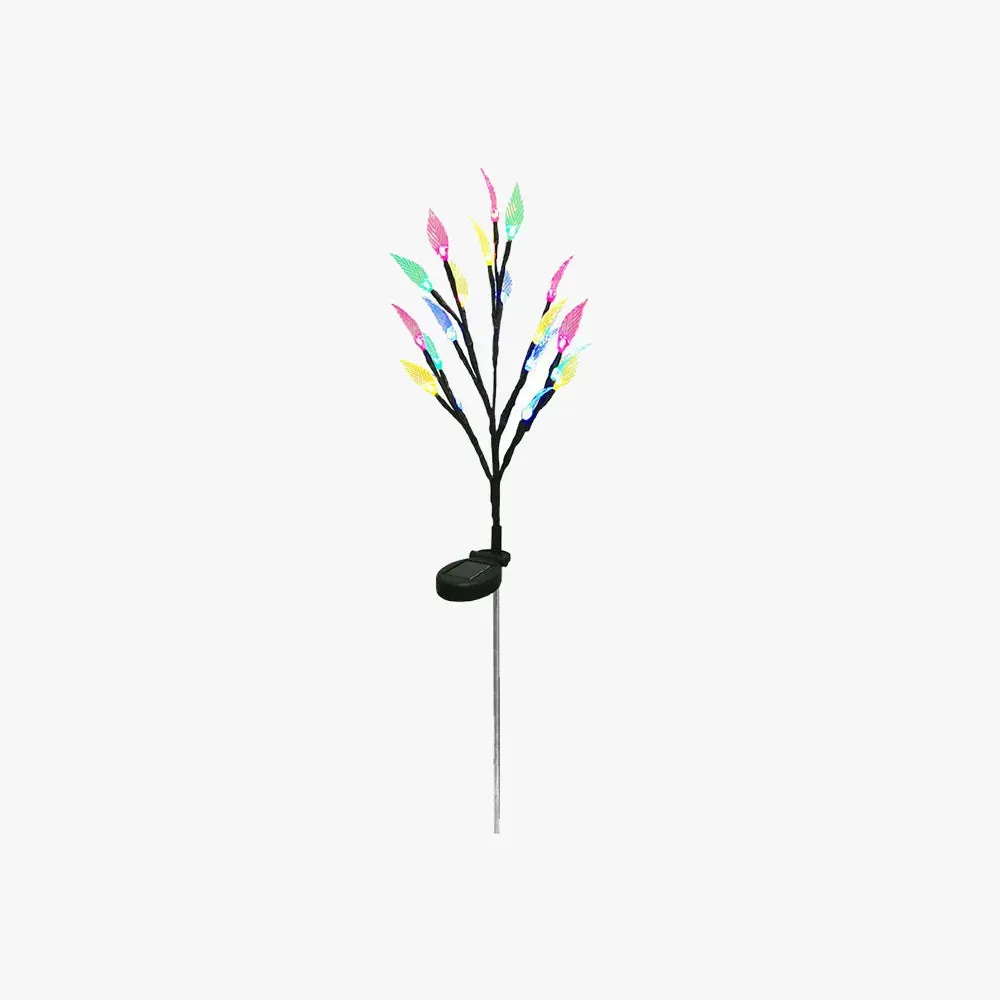 Art Deco Acrylic Black Tree Outdoor Bollard Light