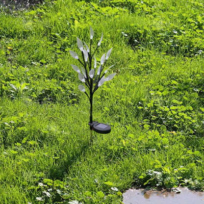 Art Deco Acrylic Black Tree Outdoor Bollard Light