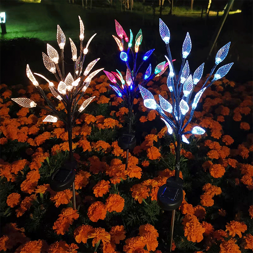 Art Deco Acrylic Black Tree Outdoor Bollard Light