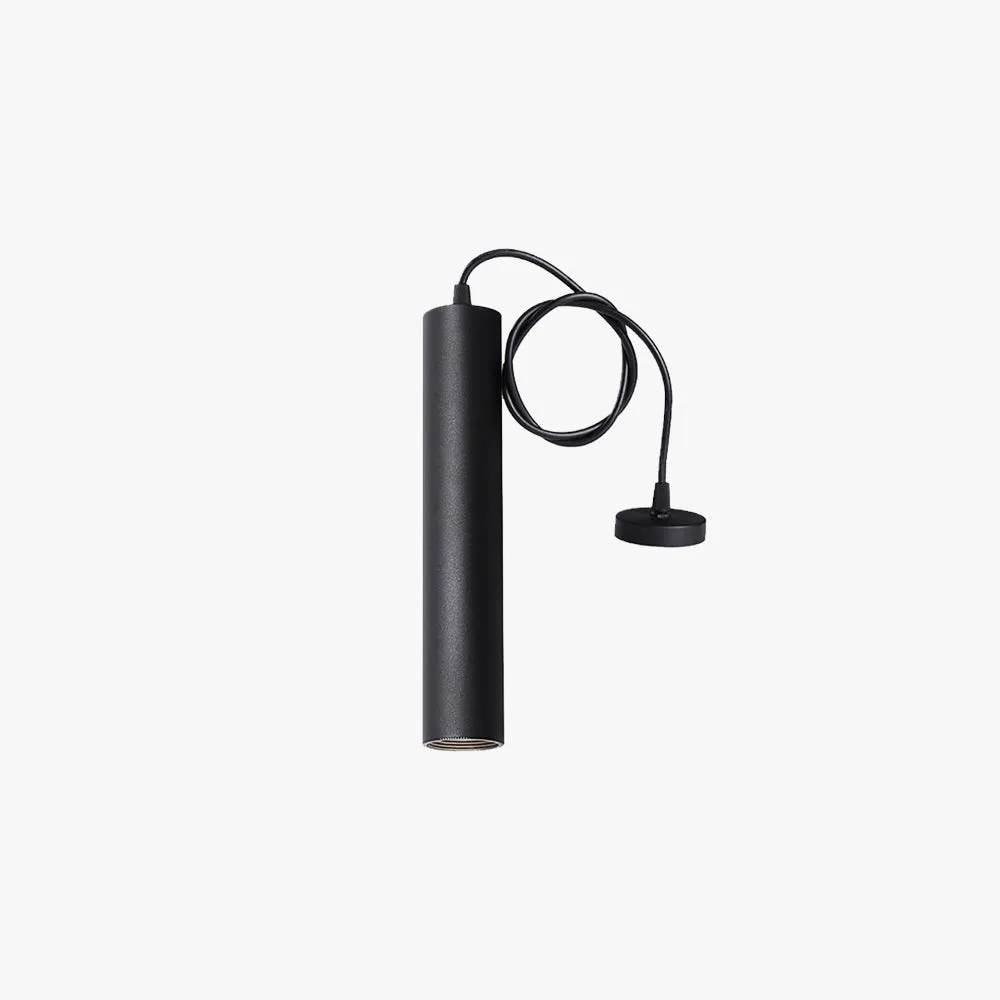 Minimalist Metal Straight Black Pendant Light Living Room