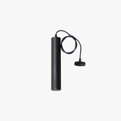 Minimalist Metal Straight Black Pendant Light Living Room