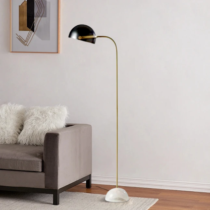 Modern Metal Bowled Silver Floor Lamp Bedroom