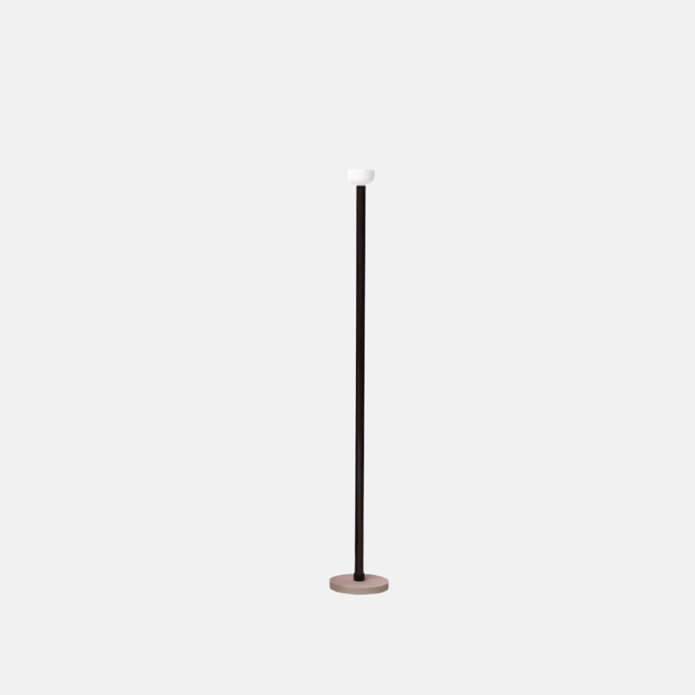 Minimalist Metal/Glass Linear Study Room Floor Lamp Black