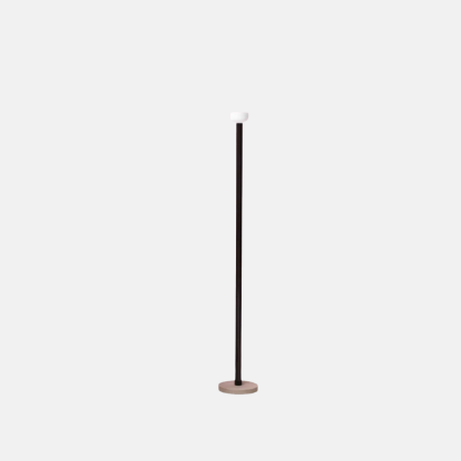 Minimalist Metal/Glass Linear Study Room Floor Lamp Black