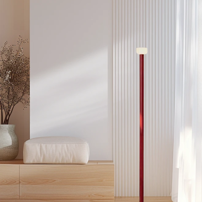 Minimalist Metal/Glass Linear Study Room Floor Lamp Black