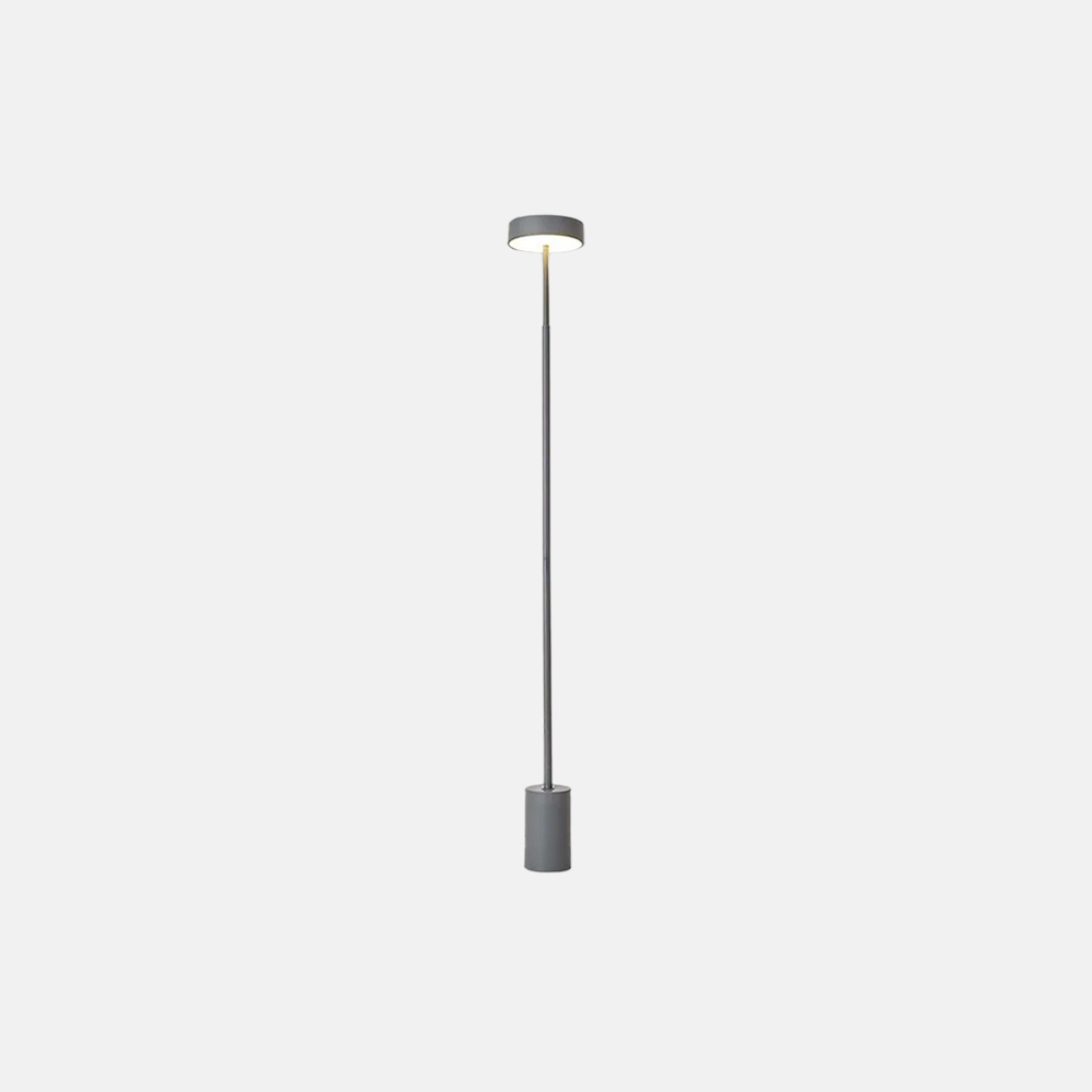 Minimalist Metal Linear Black White Gray Floor Lamp Bedroom
