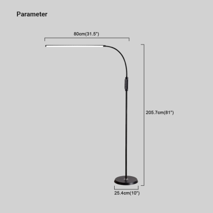 Modern Metal Linear White Floor Lamp Study Room