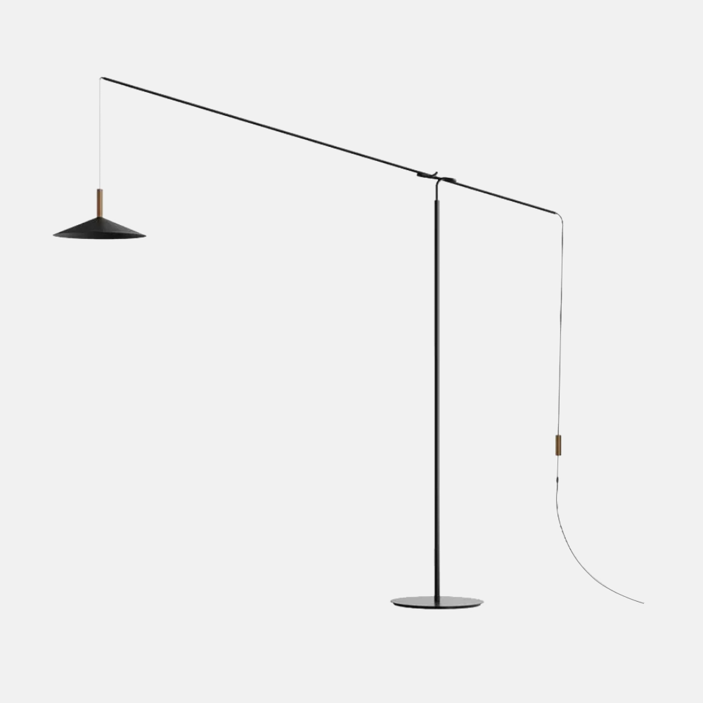 Modern Metal Curved Black Gold Living Room Floor Lamp