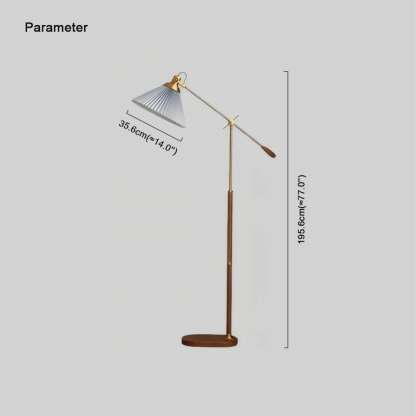 Vintage Metal Hooded White Floor Lamp Living Room