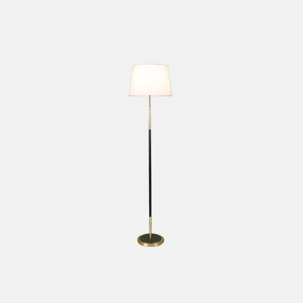 Modern Metal Fabric Hooded White Black Floor Lamp Bedroom