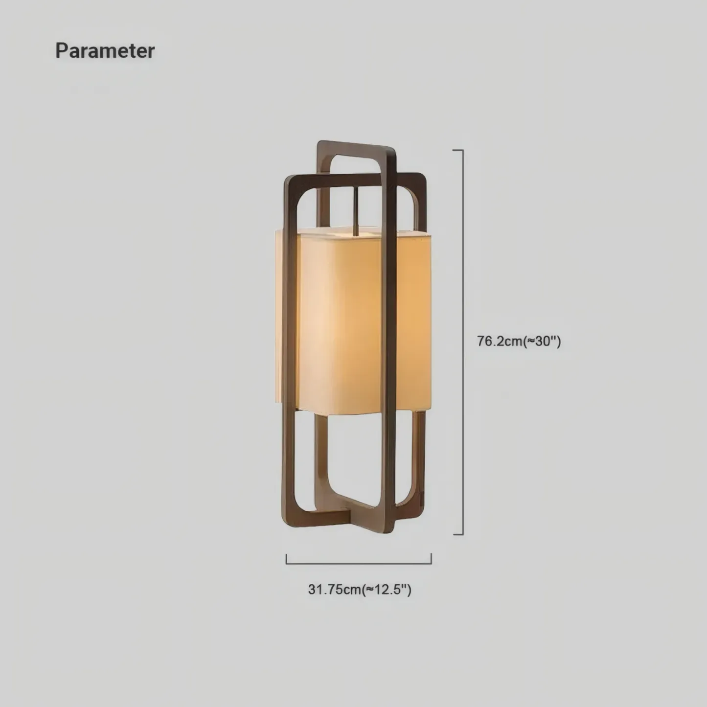 Modern Wood Fabric Retangular Walnut Pendant Light Living Room