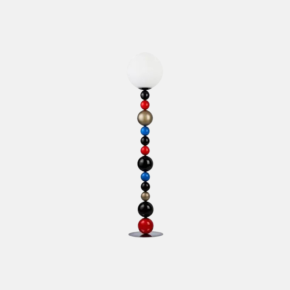 Morandi Metal Acrylic Globular Red Green Floor Lamp Basement