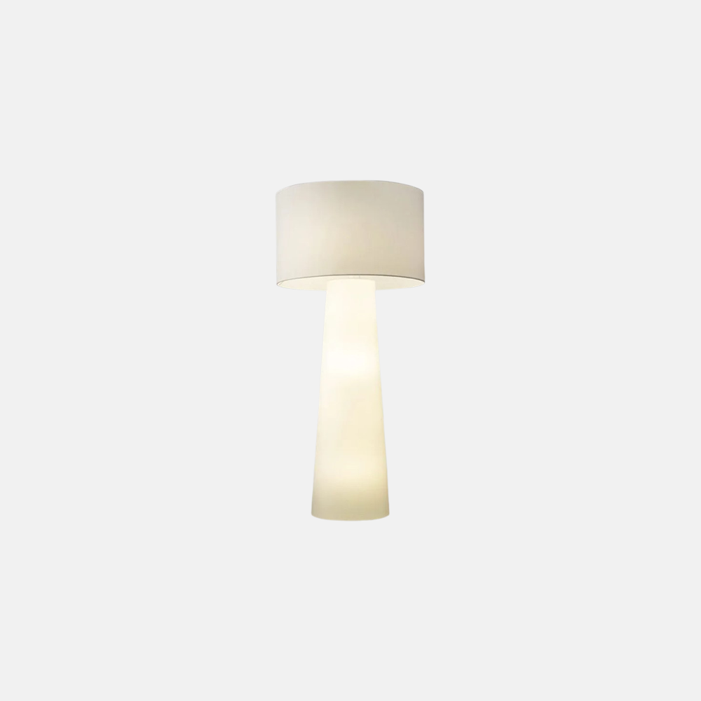 Minimalist Fabric Cylindrical White Floor Lamp Living Room