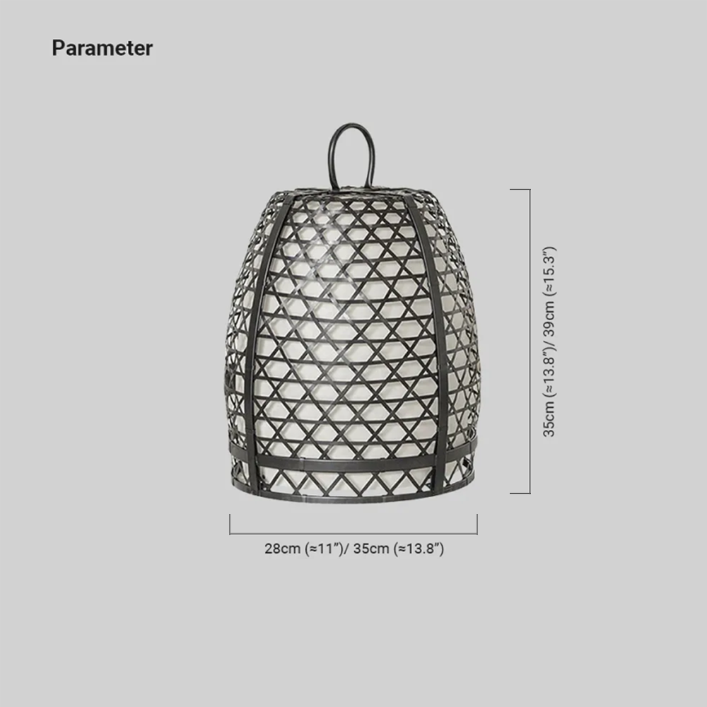 Vintage Metal Acrylic Cage Shaped Black Floor Lamp Hallway