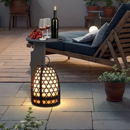 Vintage Metal Acrylic Cage Shaped Black Floor Lamp Hallway