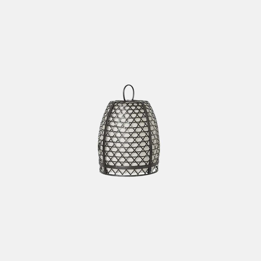 Vintage Metal Acrylic Cage Shaped Black Floor Lamp Hallway