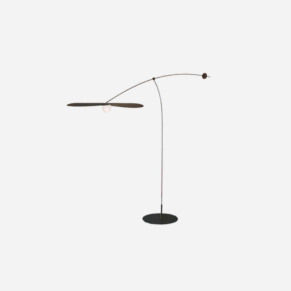 Modern Metal Hooded Black Floor Lamp living Room