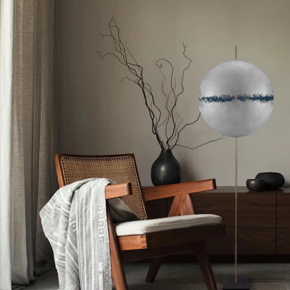 Modern Resin Globular Gold Floor Lamp Living Room