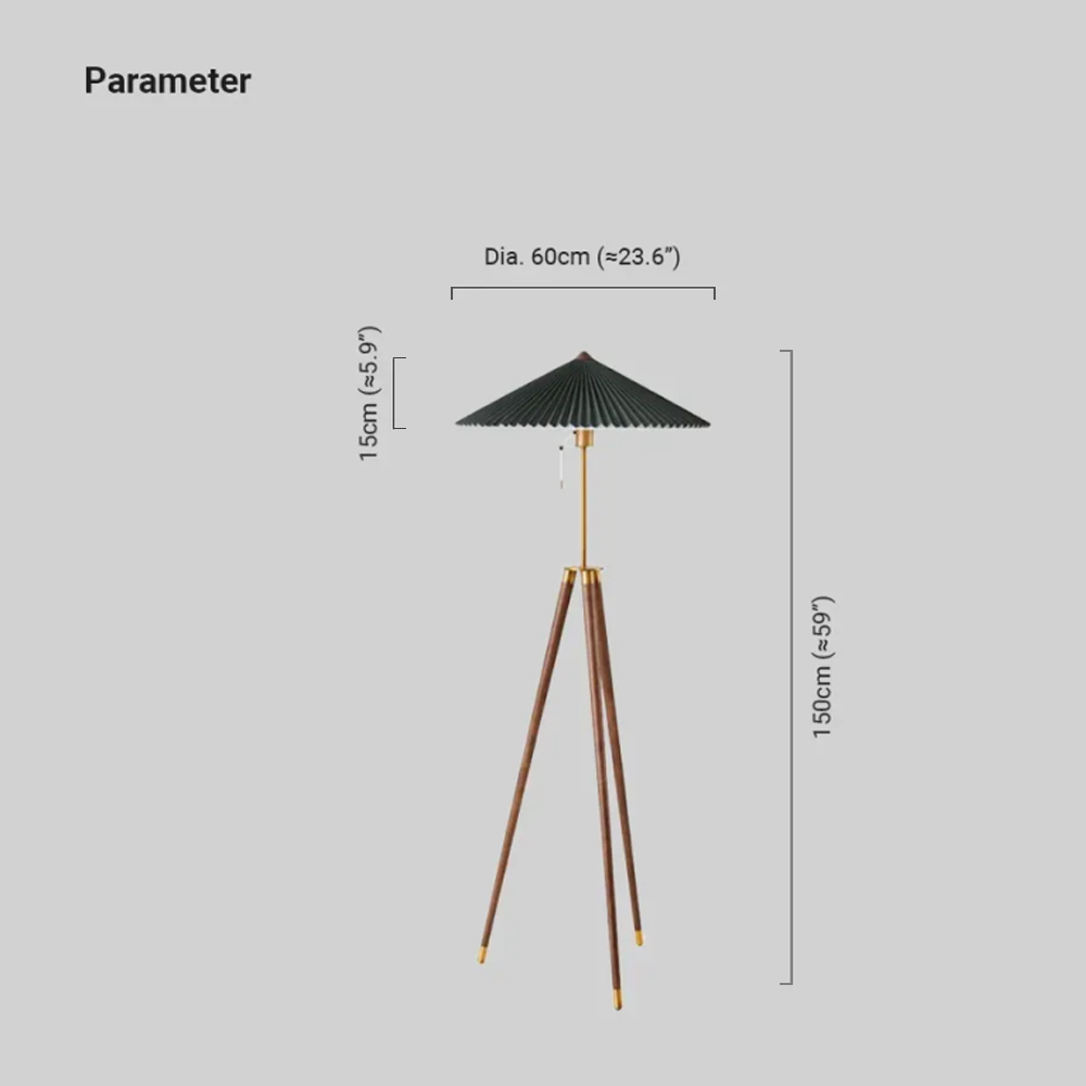 Modern Metal Hooded Green Floor Lamp Bedroom